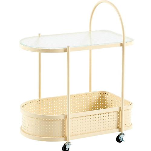 Carbon Fiber & Glass Tea Table for storage & durable & with caster Stainless Steel PC