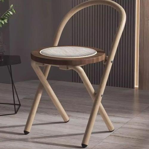 MDF Board & Rattan & Carbon Steel Foldable Chair breathable PC