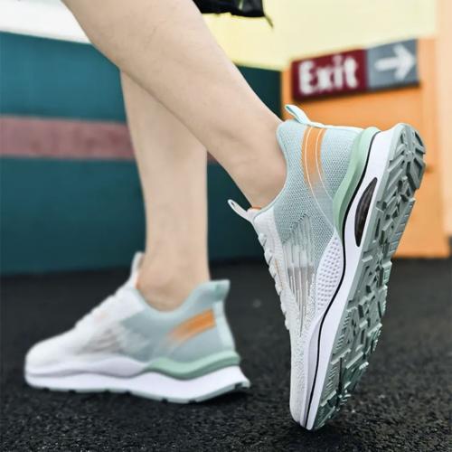 Flying Woven front drawstring Men Sport Shoes & breathable Plastic Injection Pair