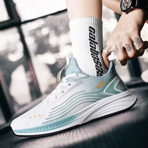 Flying Woven front drawstring Men Sport Shoes & breathable Plastic Injection Pair