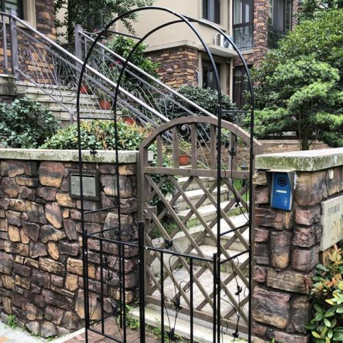 Iron Outdoor Flower Rack for Garden Iron painted black PC