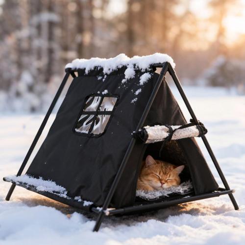 Oxford foldable Pet Bed thermal Iron PC