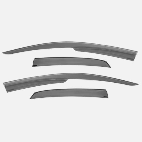 Smoke Tinted Side Vent Window Visors For 16-21 Honda Civic Hatchback
