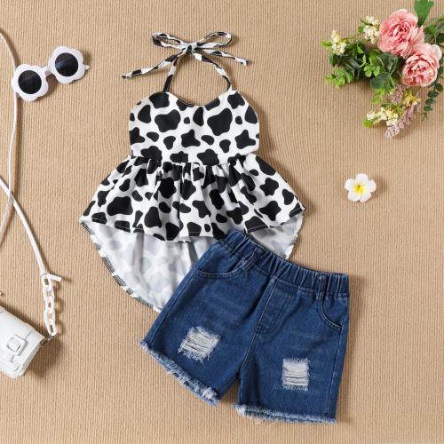 Coton Ensemble de vêtements de fille Débardeur & Pantalon plus de couleurs pour le choix pièce