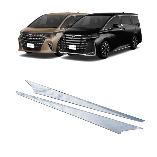 For Toyota 23 Alphard Vellfire Side Window Visor two piece silver Sold By Set