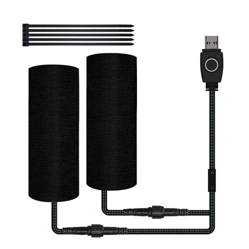 Tissu Kevlar & Métal Couverture de guidon de moto Noir Ensemble