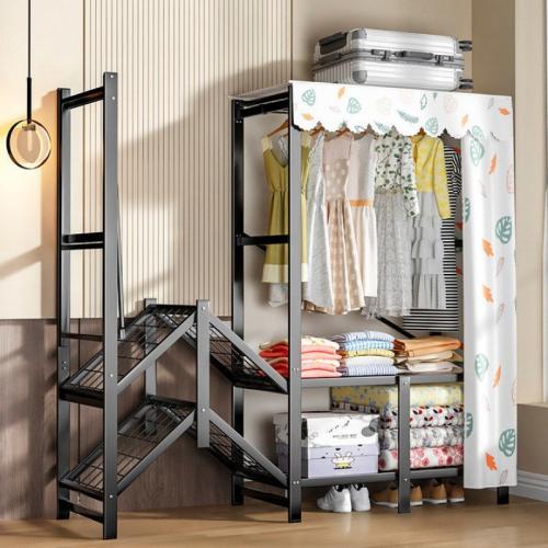 Steel & Polyester Taffeta foldable Cloth Storge Rack dustproof printed PC