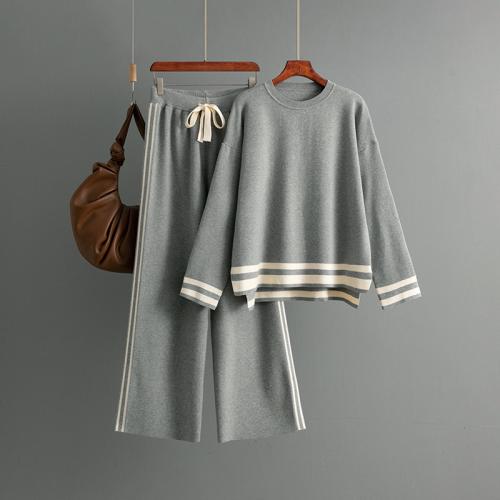 Viscose Fiber Women Casual Set autumn and winter design & two piece & loose Set