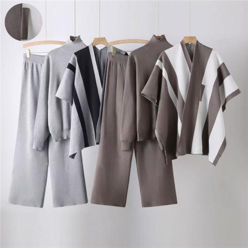 Viscose Fiber Women Casual Set autumn and winter design & three piece & loose Set