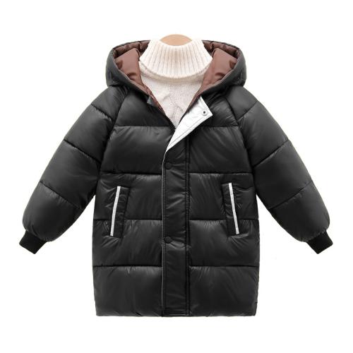 Polyester With Siamese Cap Children Parkas mid-long style & thicken & unisex Solid PC