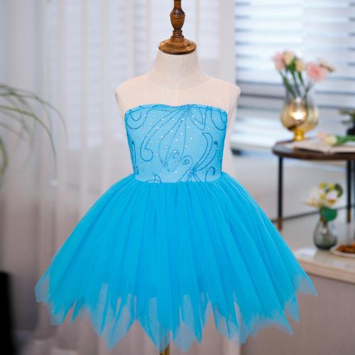 Polyester Robe d’une seule pièce de fille Patchwork plus de couleurs pour le choix pièce