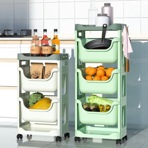 Polypropylene-PP Multilayer Storage Rack with caster PC