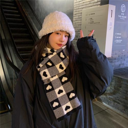 Polyester Easy Matching Women Scarf thermal heart pattern PC