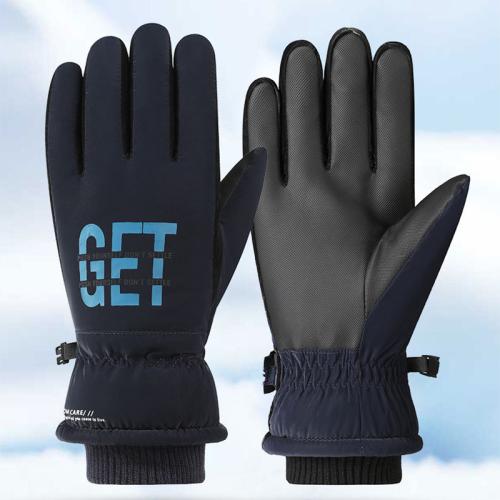 PU Leather & Oxford Waterproof Riding Glove fleece & thermal : Pair