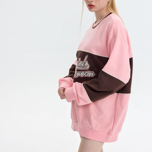 Polyester Women Sweatshirts autumn and winter design & loose embroidered PC