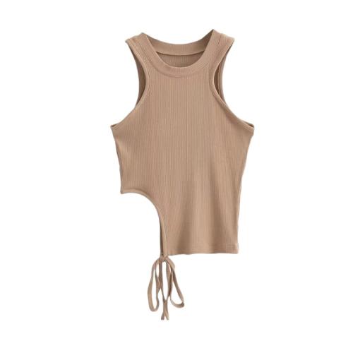 Cotton Slim Tank Top & hollow patchwork Solid PC