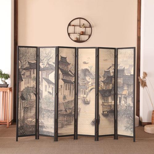 Bambusové & Dřeva Podlahová obrazovka kus