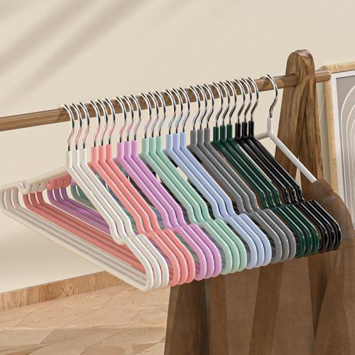 High Manganese Steel & Plastic Clothes Hanger for home decoration & anti-skidding Plastic Dipping Solid Lot