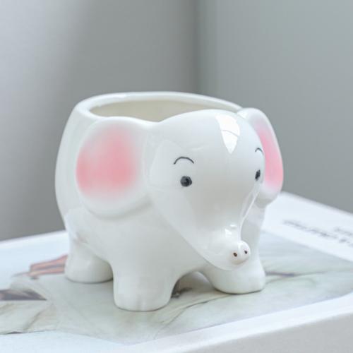 Cerámica Maceta, blanco,  trozo