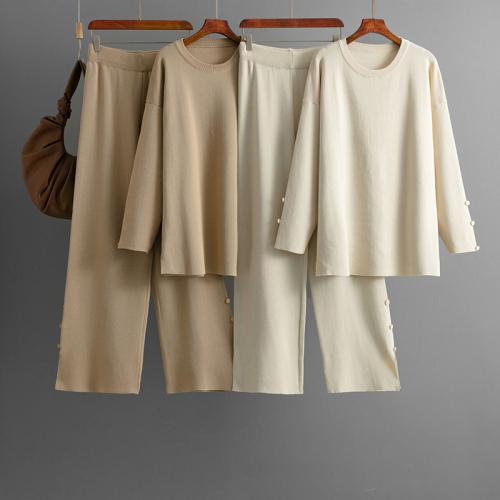 Cotton Women Casual Set autumn and winter design & two piece & loose Set