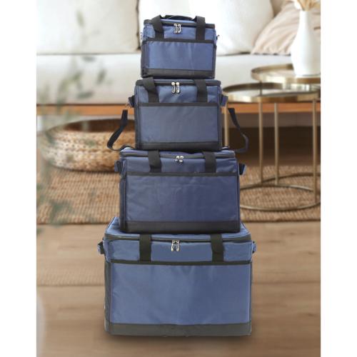 Aluminum Film & Oxford cold insulation & heat preservation Warmer Bag Solid Navy Blue PC