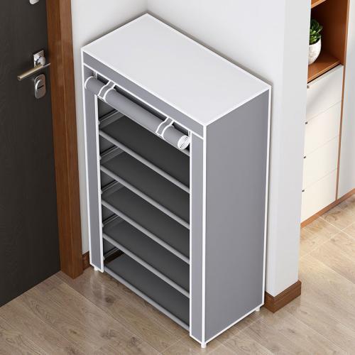 Metal & Non-Woven Fabrics Multilayer Shoes Rack Organizer dustproof printed PC