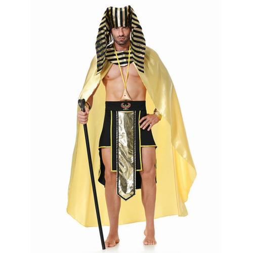 Polyester Men Halloween Cosplay Costume Halloween Design yellow Set