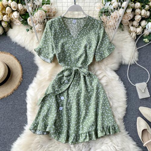 Tissu mixte Robe d’une seule pièce Imprimé motif cardiaque plus de couleurs pour le choix : pièce