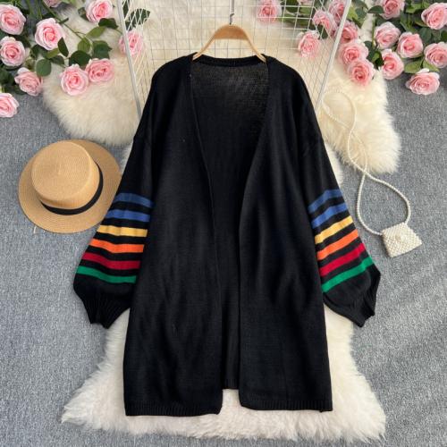 Polyester Women Long Cardigan loose : PC