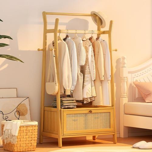 Moso Bamboo & Rattan Cloth Storge Rack PC