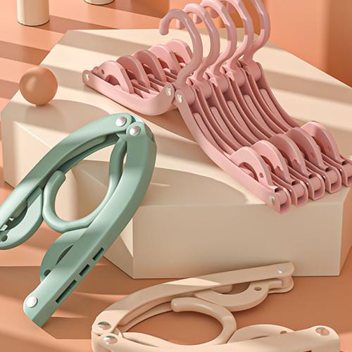Polypropylene-PP foldable Clothes Hanger portable & anti-skidding Solid Lot