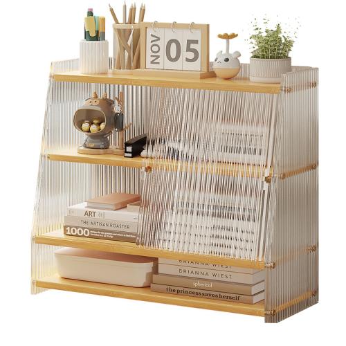 Moso Bamboo & Acrylic Multifunction Shelf PC