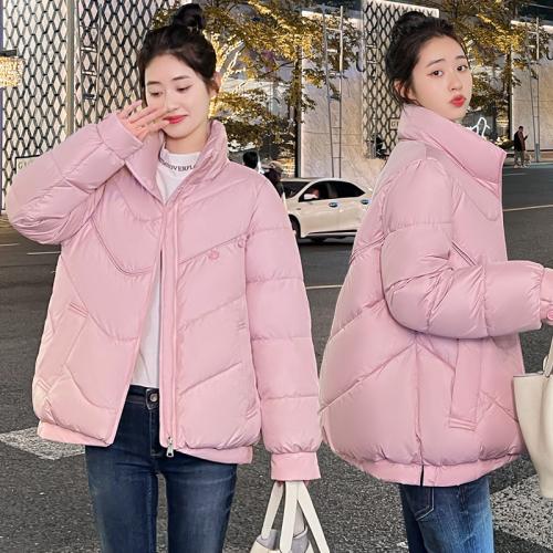 Polyester Women Down Coat & loose & thermal Solid PC