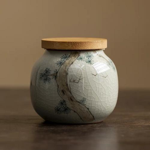 Ceramics dampproof Tea Caddies hand-painted PC