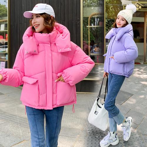 Polyester Women Down Coat & loose & thermal Solid PC