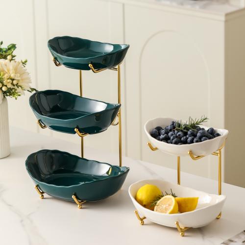 Ceramics & Iron Dried Fruit Plate multiple pieces Set