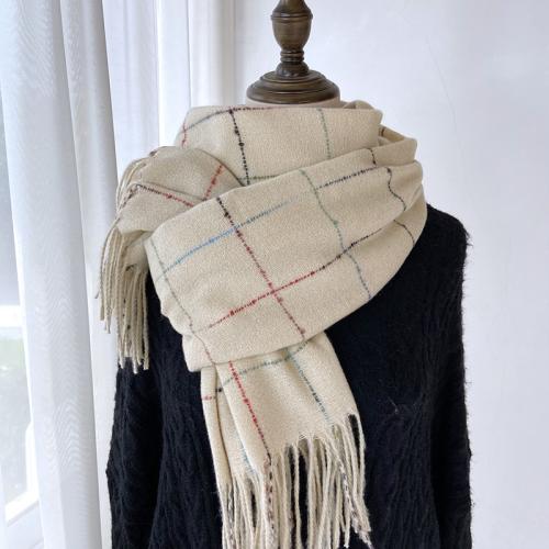 Polyester Tassels Women Scarf thermal plaid PC