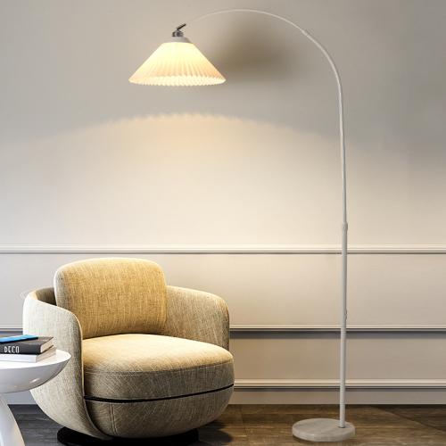 Cloth & Iron Adjustable Length & Adjustable Light Color Floor Lamps Japanese Standard PC
