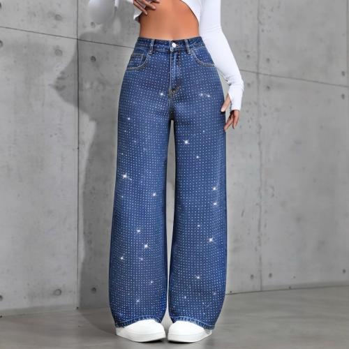 Spandex & Polyester & Cotton Straight & High Waist Women Long Trousers slimming & loose PC
