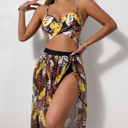 Spandex & Polyester Tankinis Set, Gedruckt, Blattmuster, mehr Farben zur Auswahl,  Festgelegt