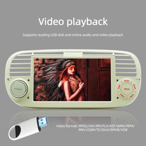 For Fiat 500 2007-2015 Fit Apple Carplay Android 13 Car Stereo Radio GPS Nav 32G