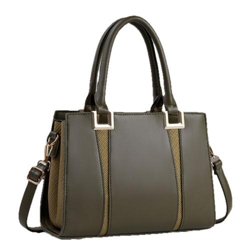 PU Leather Handbag large capacity & attached with hanging strap Polyester PC