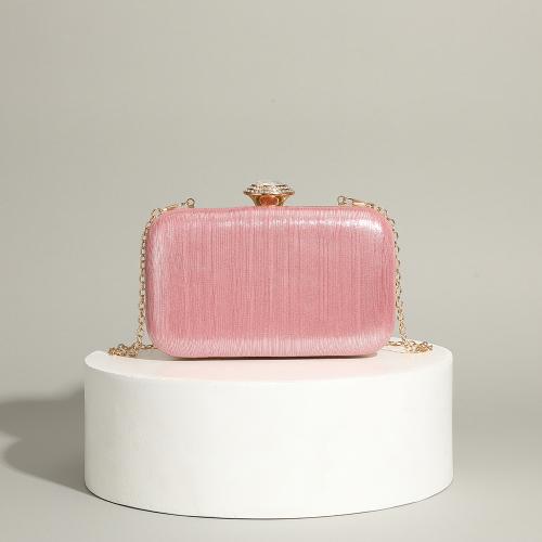 Polyester Evening Party Clutch Bag portable & with rhinestone Solid PC