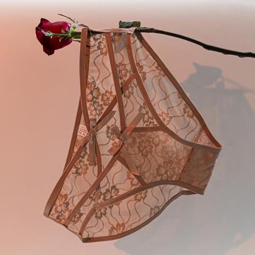 Polyamide & Spandex & Cotton Sexy Thong & hollow jacquard PC