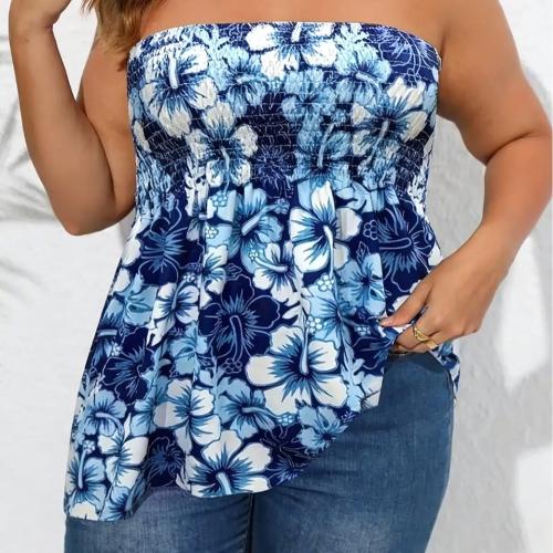 Polyester Plus Size Tube Top slimming printed PC