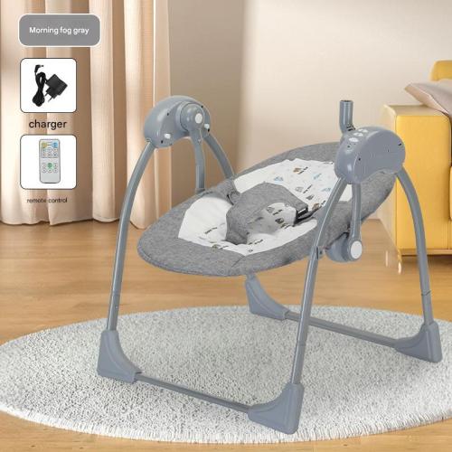 Engineering Plastics & Steel & Linen remote control & foldable & Multifunction Baby Rocker PC