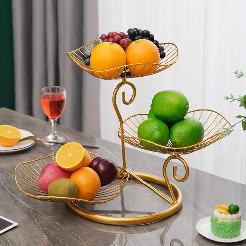 Metal triple layer Dried Fruit Plate hollow PC