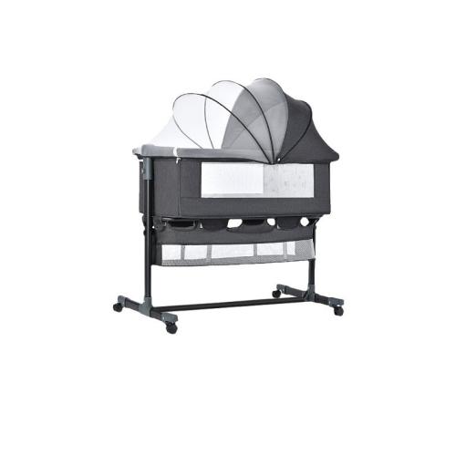 Carbon Steel & Linen & Gauze foldable & Multifunction Baby Rocking Chair adjustable PC