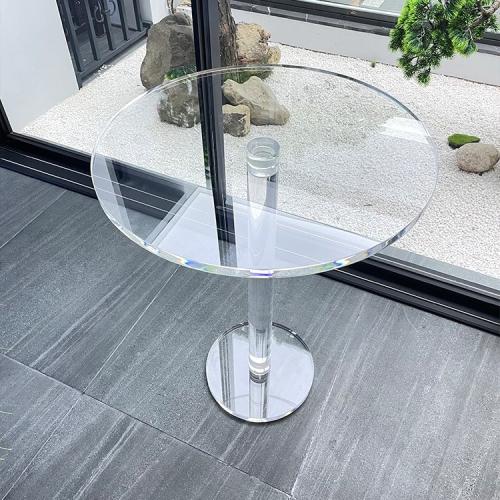 Acrylic Side Table hardwearing Solid transparent PC