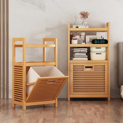 Moso Bamboo Storage Cabinet thickening & breathable Dark Brown PC